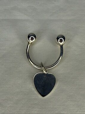 Tiffany & Co Heart Tag Key Ring Sterling Silver 925 Keychain